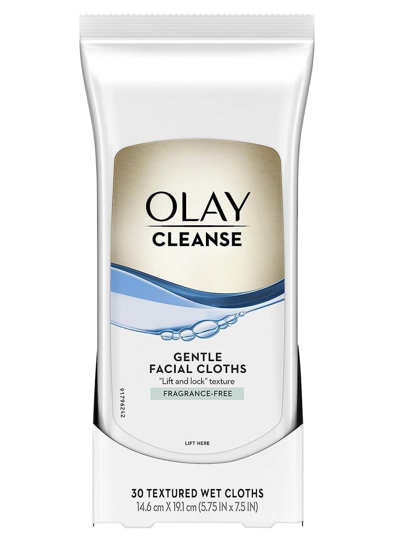 Olay Wet Cleansing Towelette, 30 Count