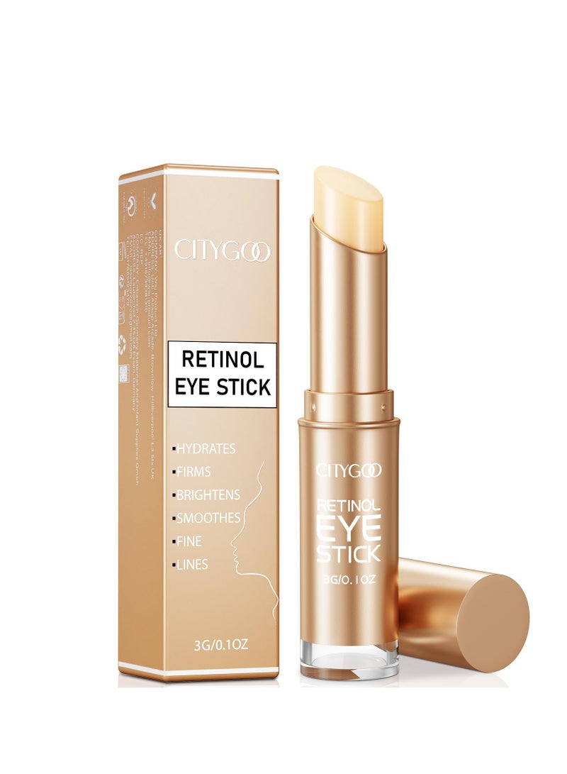 Retinol Eye Stick With Collagen, Hyaluronic Acid For Dark Circle, Wrinkles in 3-4 Weeks, Under Eye Cream Anti Aging, For Puffiness and Bags Reduces Fine Lines