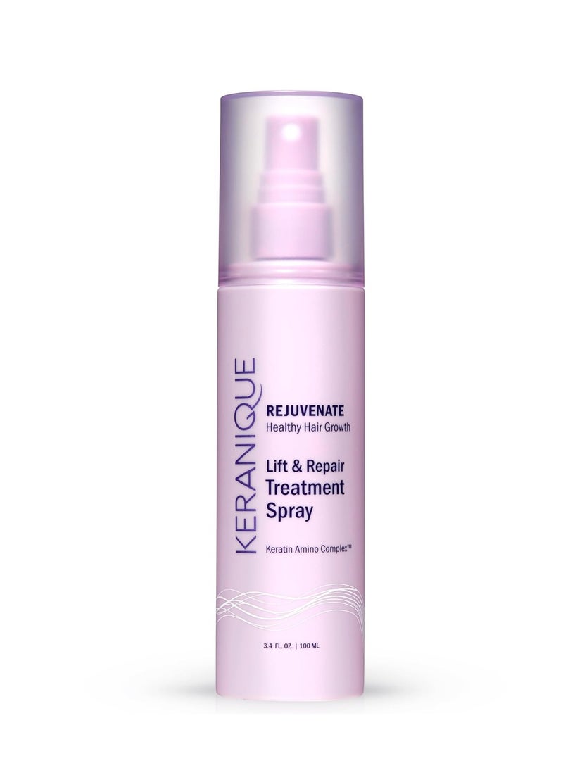 Keranique Hair Thickening Spray - Lift & Repair Volumizing Spray for Instant Volume, Texture - Styling Texturizing Spray For Fine Hair - Heat Damage Protectant With Keratin 3.4 oz