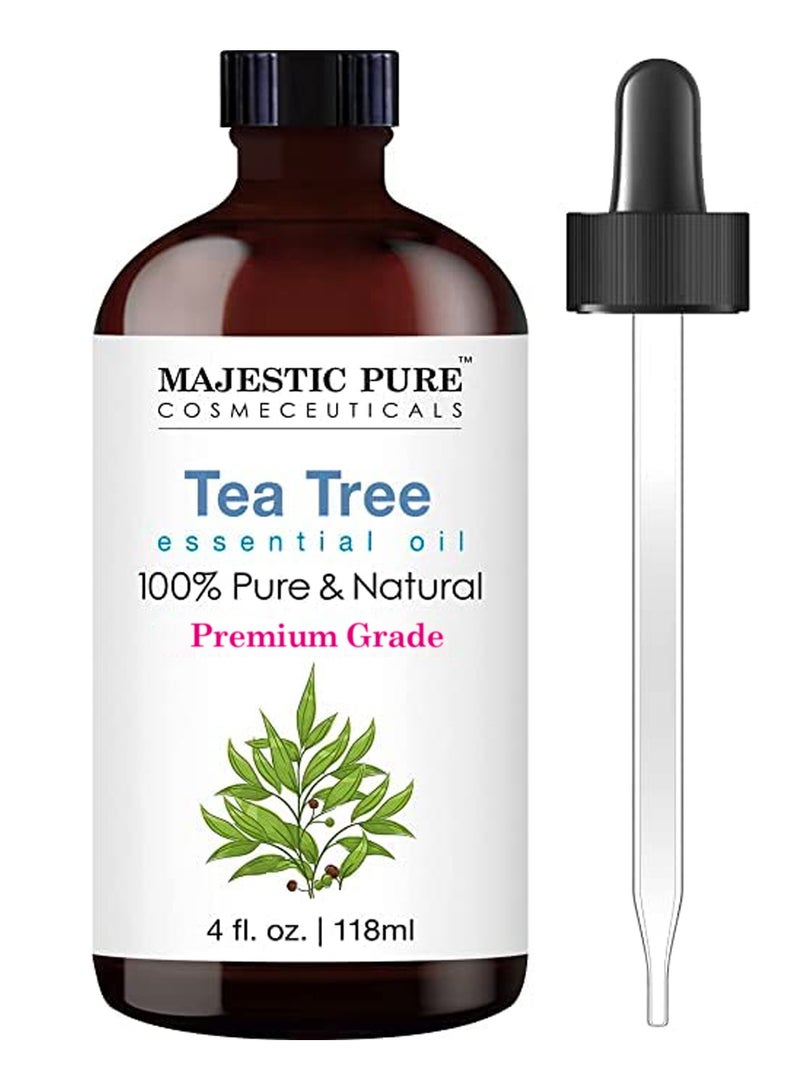 Tea Tree Essential Oil - 118 ml | 100% Pure and Natural | Premium Grade Essential Oils for Aromatherapy, Diffusers, Skin, Massage and Humidifiers |