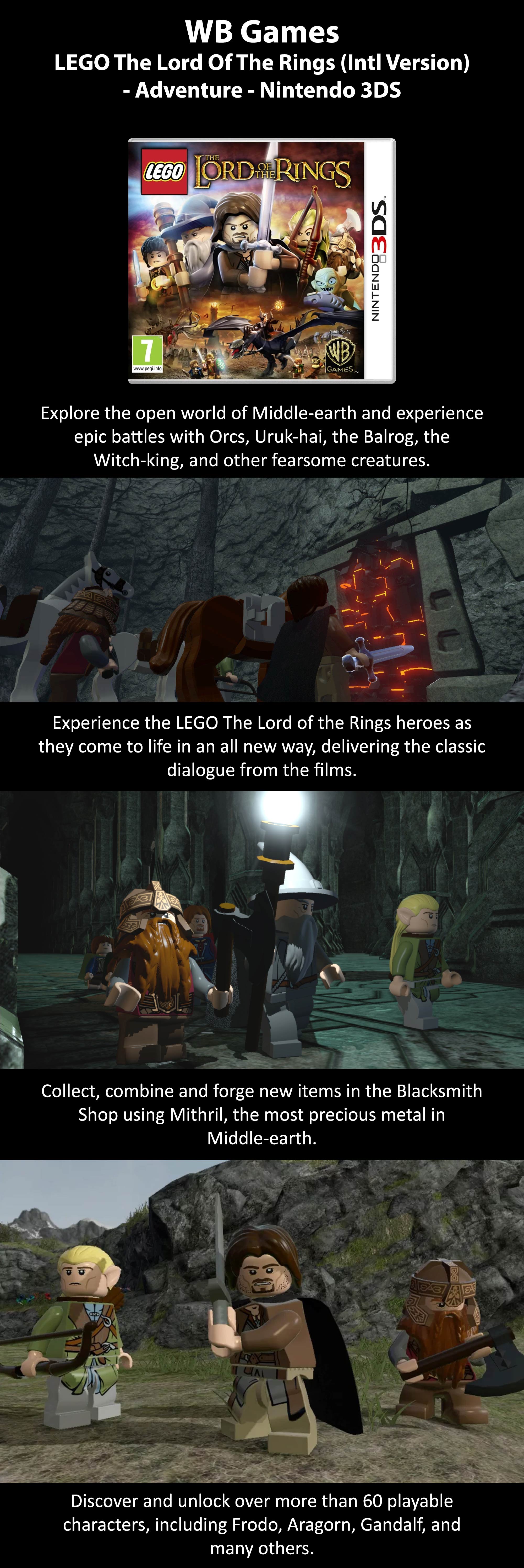 Lego The Lord Of The Rings (Intl Version) - Adventure - Nintendo 3DS