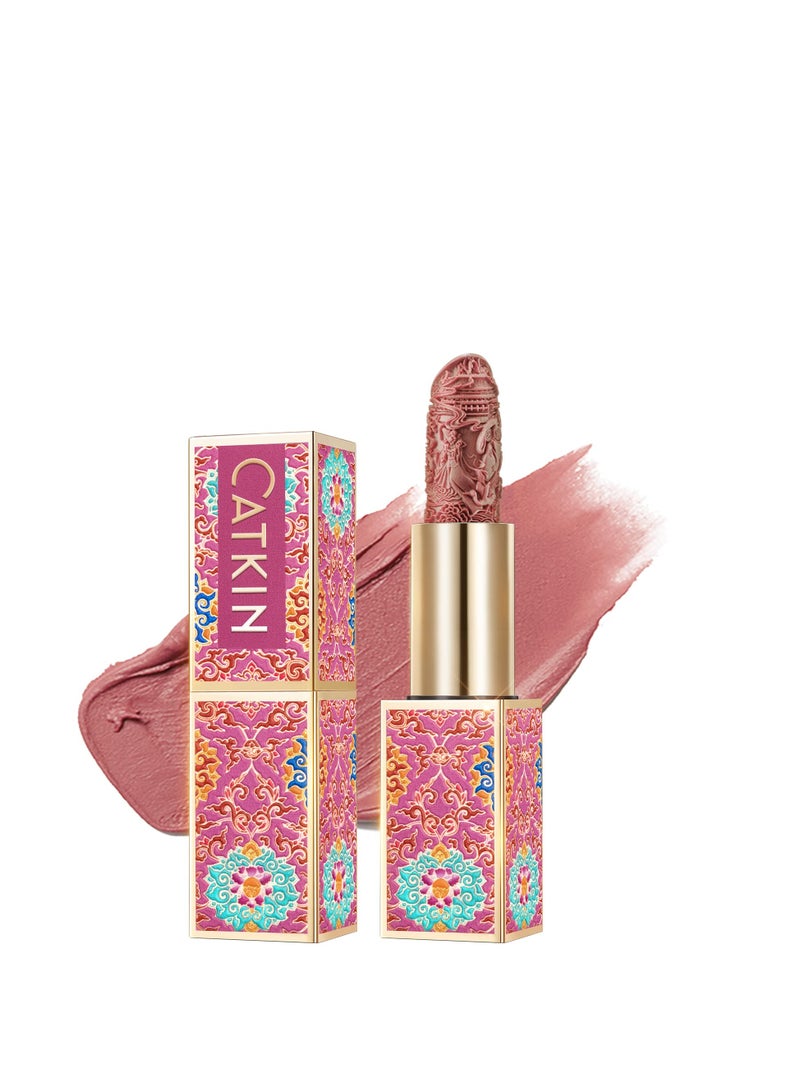 Catkin Semi-Matte Lipstick Hydrating High Impact Color Infused with Vitamin E and Avocado Oil Smooth Soft Texture Long Lasting Matte Finish 155