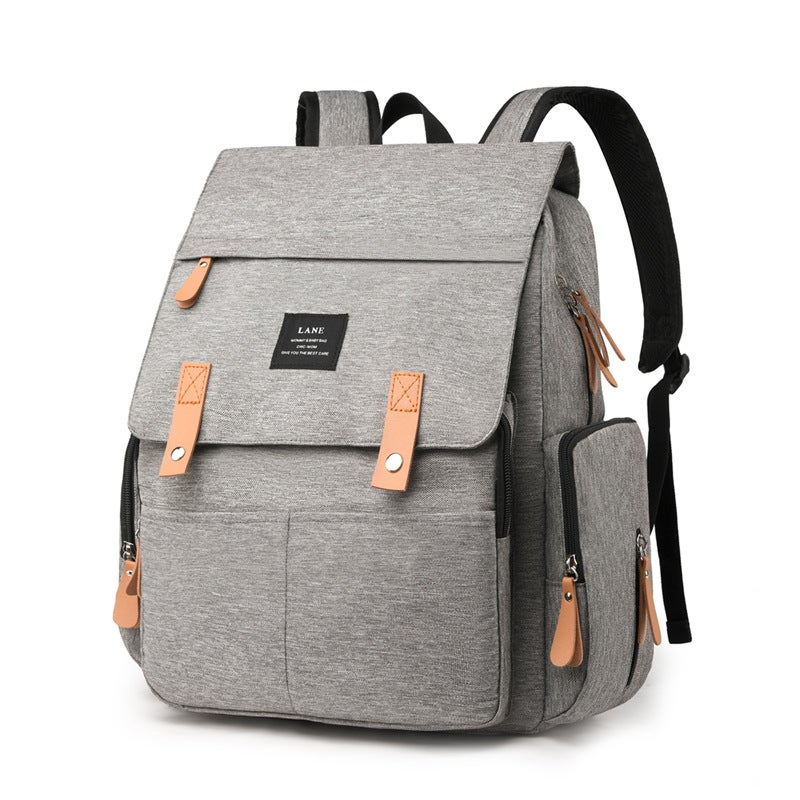 Fashion Mummy Bag 2023 New Multi-function Large Capacity Backpack Backpack Mom Bag Travel Backpack Light Gray.