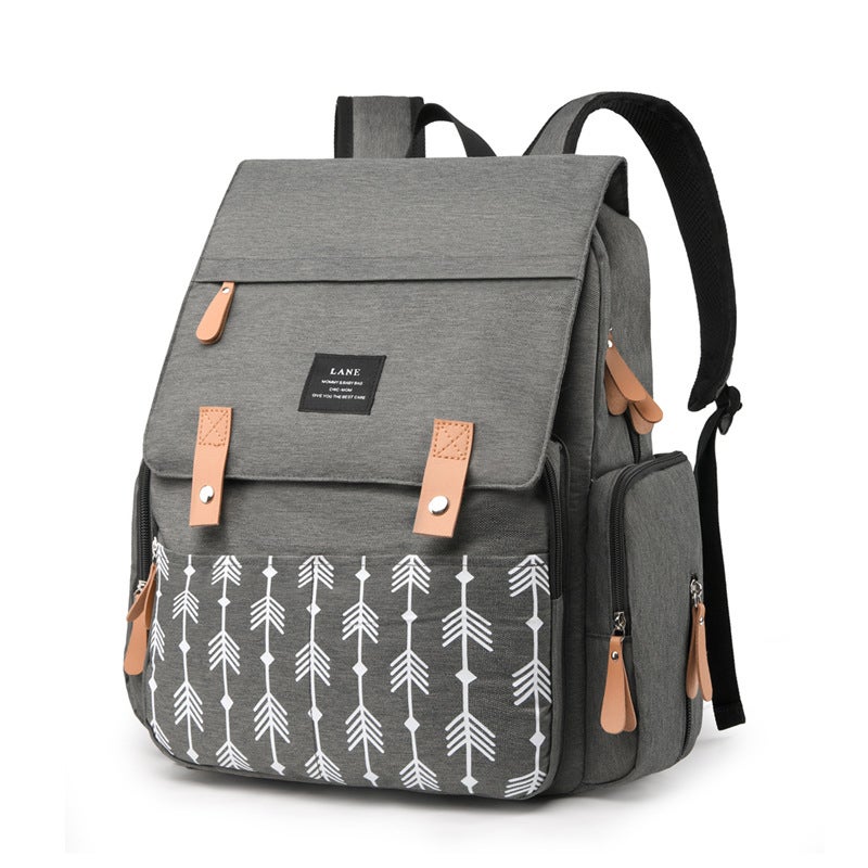 Fashion Mummy Bag 2023 New Multi-function Large Capacity Backpack Backpack Mom Bag Travel Backpack Grey.