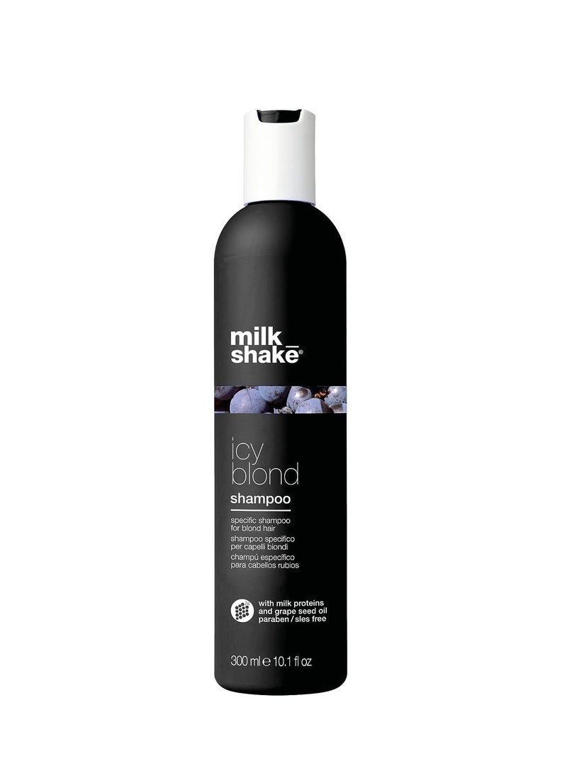 milk_shake Icy Blond Shampoo - Black Pigment Shampoo for Very Light Blond and Platinum Hair, 10.1 Fl Oz (300 ml)