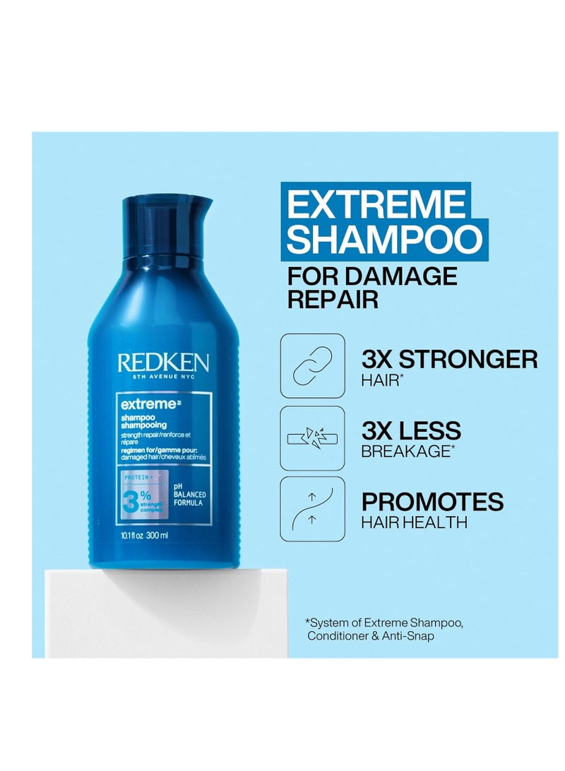 Redken Extreme Shampoo | Prevents Hair Breakage & Repair for Damaged Hair | Strengthen and Fortify Hair | Infused With Proteins | For Weak, Brittle Hair