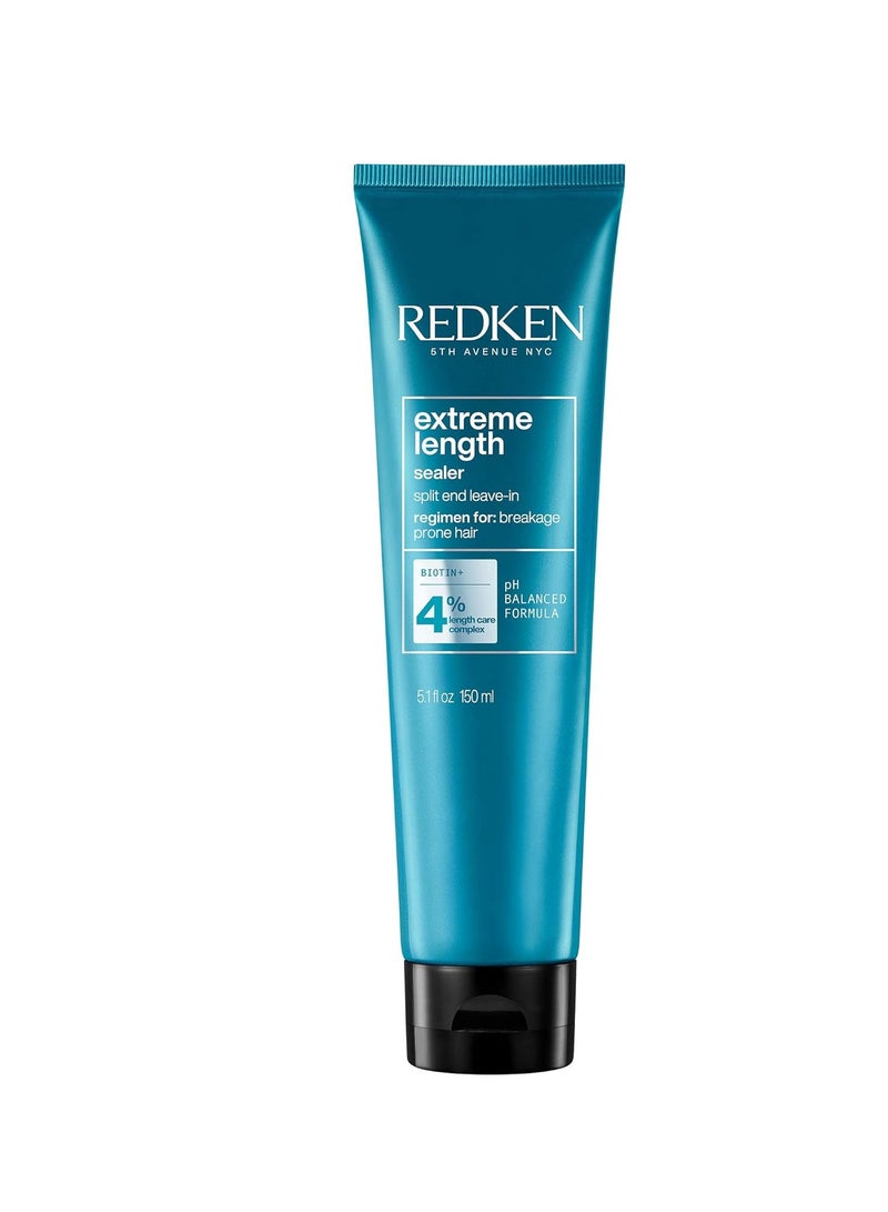 Redken Extreme Length Leave-In Conditioner | For Hair Growth | Seals Split Ends & Prevents Breakage | Infused With Biotin | 5.1 Fl Oz