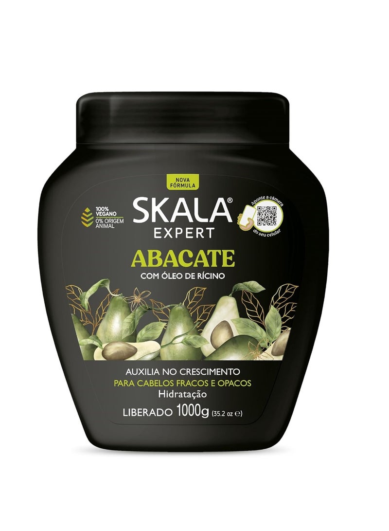 SKALA Avocado Hair Cream Hair Treatment Conditioning (1000g) - Imported from Brazil