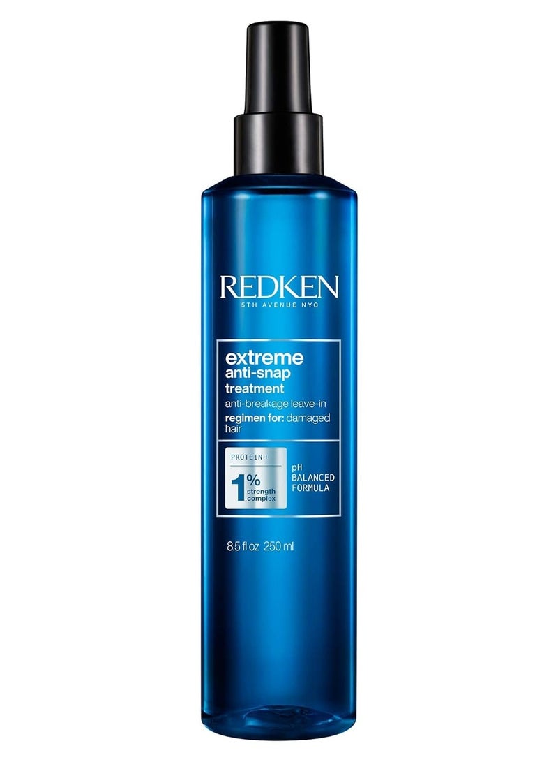 REDKEN Anti-Breakage Leave-In Treatment, Conditioner For Dry, Damaged Hair, Fortifies and Helps Reduce Breakage, Infused With Proteins, Extreme Anti-Snap, 250 ml