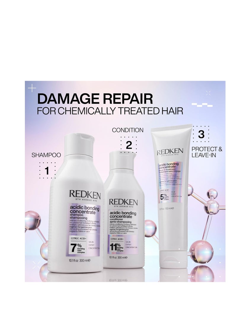 Redken Bonding Conditioner for Damaged Hair Repair | Strengthens and Repairs Weak and Brittle Hair | Acidic Bonding Concentrate | Safe for Color-Treated Hair | For All Hair Types