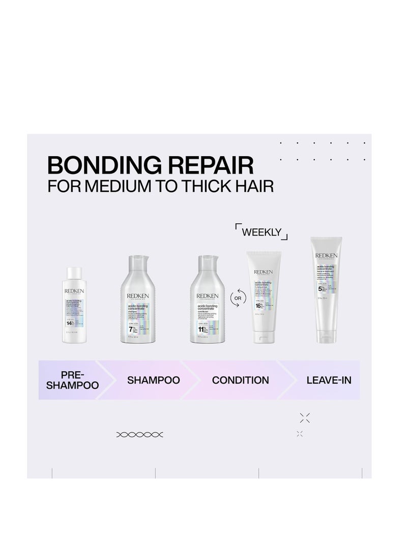 Redken Bonding Conditioner for Damaged Hair Repair | Strengthens and Repairs Weak and Brittle Hair | Acidic Bonding Concentrate | Safe for Color-Treated Hair | For All Hair Types