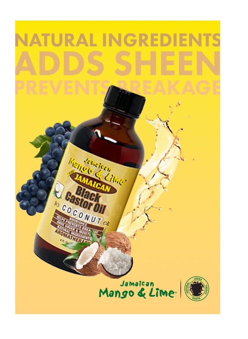 Jamaican Mango Black Castor Oil, Coconut, 4 Ounce