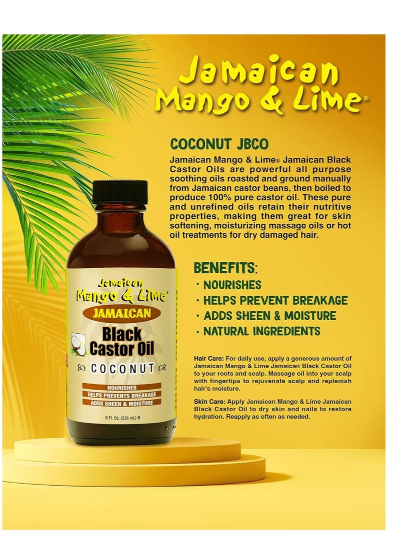 Jamaican Mango Black Castor Oil, Coconut, 4 Ounce
