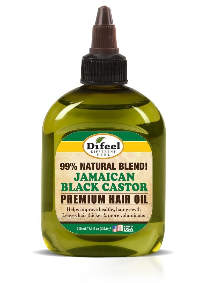 Difeel Premium Natural Jamaican Black Castor Hair Oil 7.1 oz - Jamaican Black Castor Oil for Hair Growth