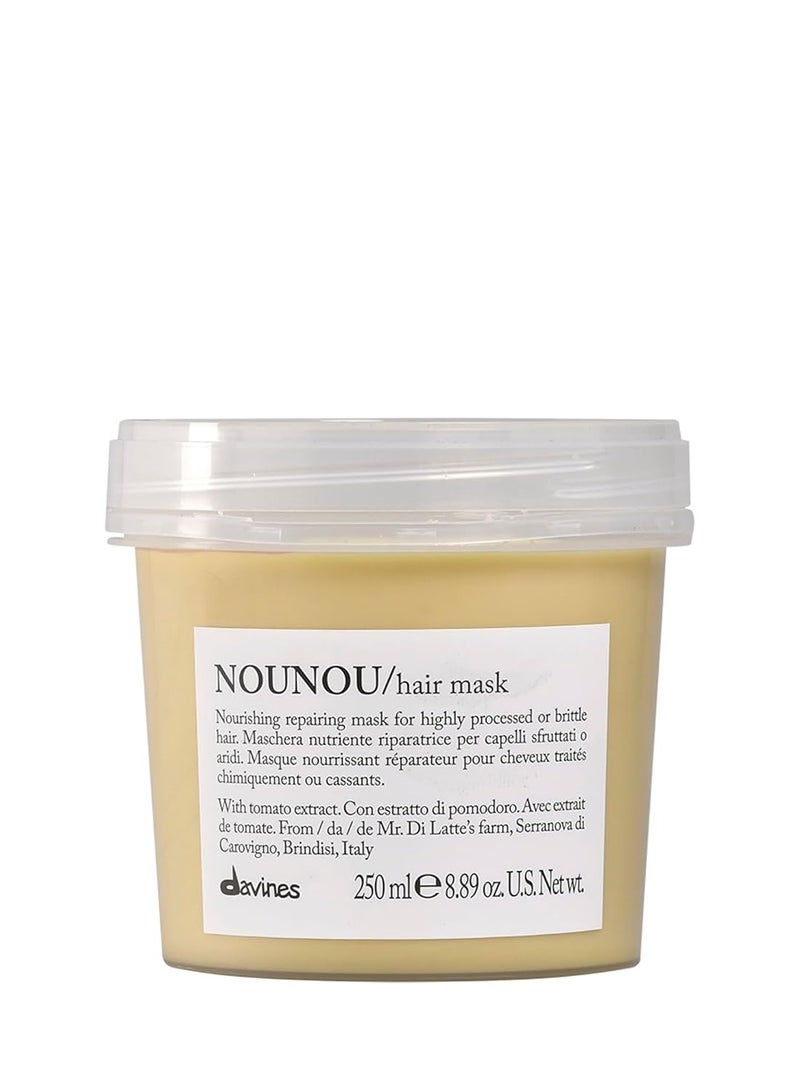 Davines NOUNOU Hair Mask, Nourishing And Repairing Treatment For Bleached, Permed Or Relaxed Hair, Add Shine Weightlessly