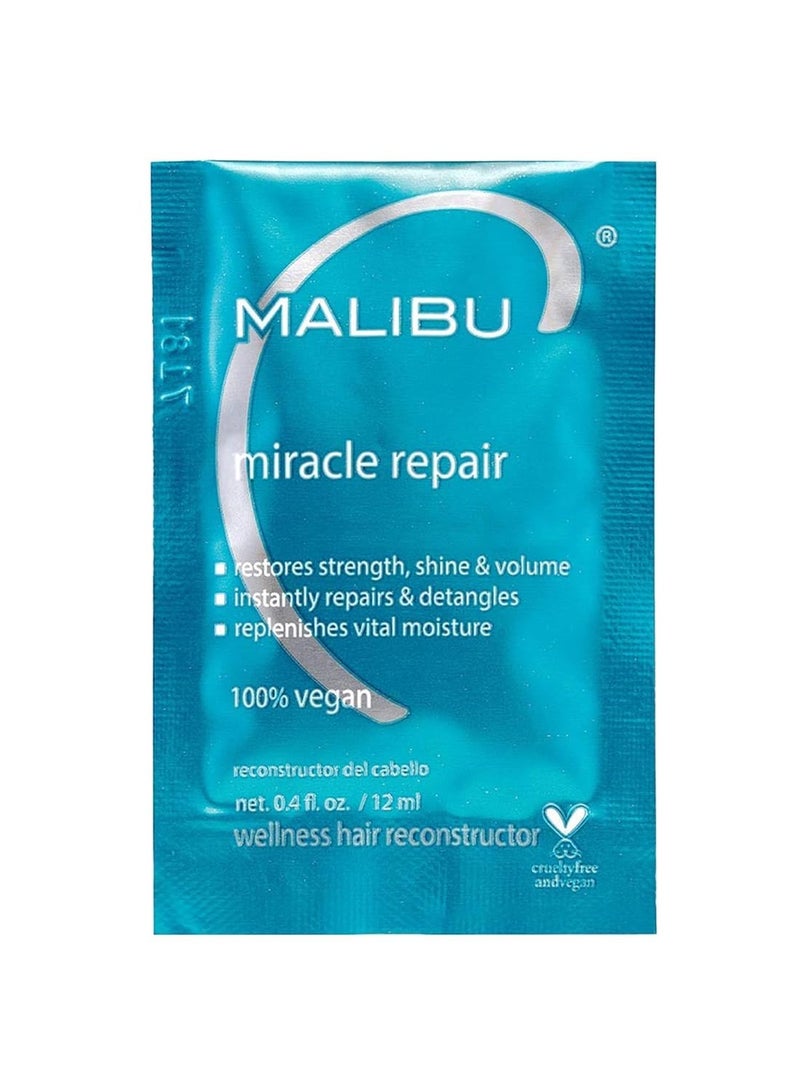 Malibu C Miracle Repair Hair Reconstructor - Nourishing Hair Repair Treatment for Weak, Damaged Strands - Flax Protein & Vitamin B5 for Hair Strength