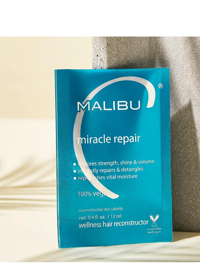 Malibu C Miracle Repair Hair Reconstructor - Nourishing Hair Repair Treatment for Weak, Damaged Strands - Flax Protein & Vitamin B5 for Hair Strength