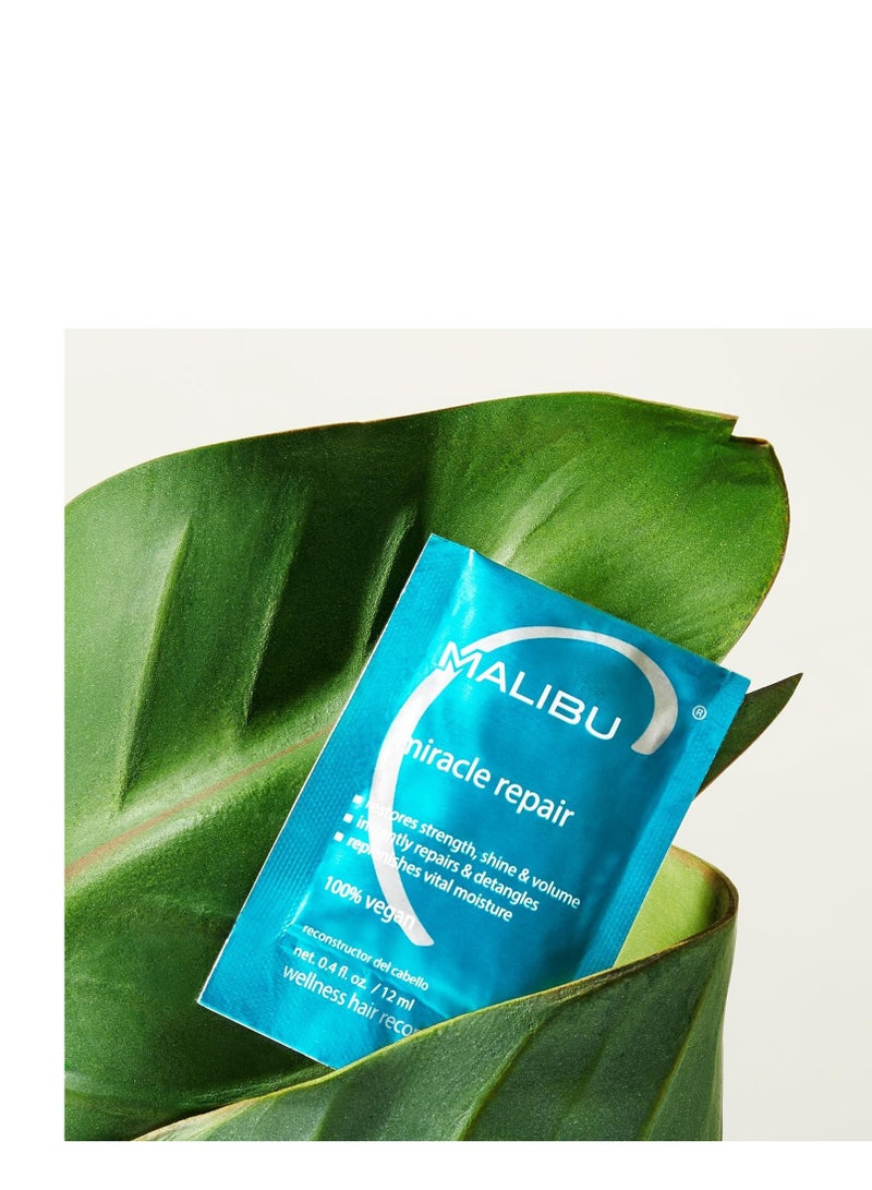 Malibu C Miracle Repair Hair Reconstructor - Nourishing Hair Repair Treatment for Weak, Damaged Strands - Flax Protein & Vitamin B5 for Hair Strength