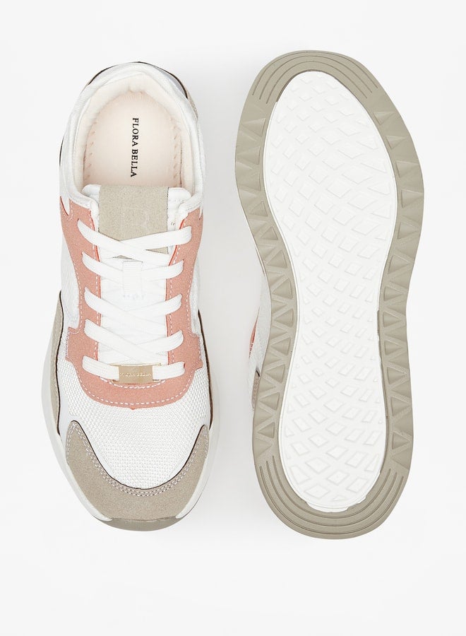 Panelled Sneakers with Lace-Up Closure