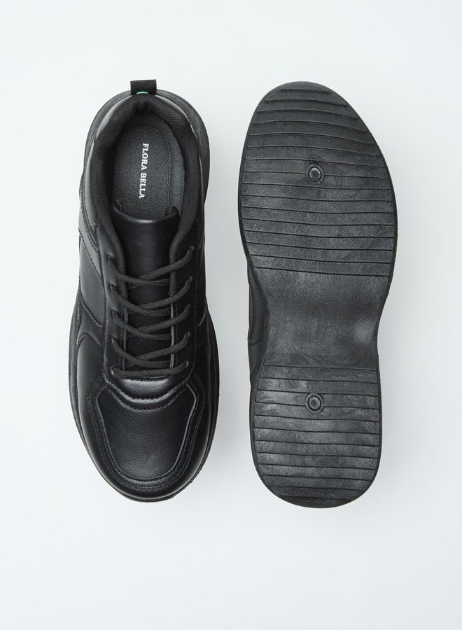 Panelled Sneakers with Lace-up Closure