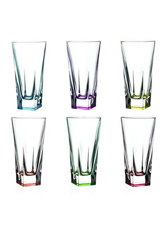 Fusion Set Of 6 Pieces Highball Cop Multicolour 380ml