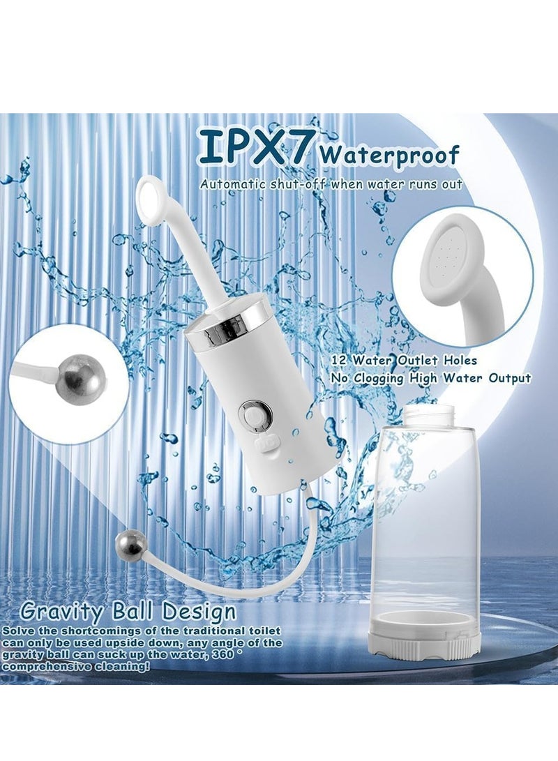 4 Pressure Electric Shattaf,Portable Bidet Sprayer for Travel,Electric Personal Bidet Bottle with 250ml tank,Handheld Bidet Shattaf For Hygiene Cleaning