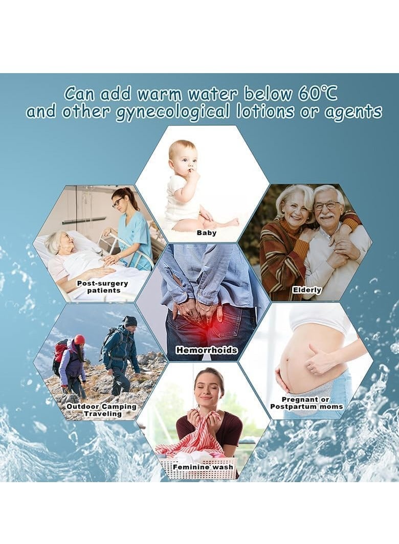 4 Pressure Electric Shattaf,Portable Bidet Sprayer for Travel,Electric Personal Bidet Bottle with 250ml tank,Handheld Bidet Shattaf For Hygiene Cleaning