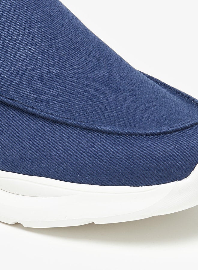 Textured Low Ankle Slip-On Sneakers