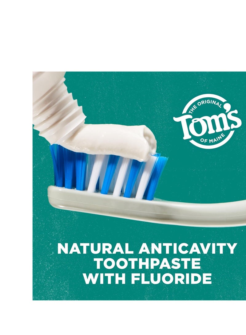 Tom's of Maine Natural Luminous White Toothpaste with Fluoride, Clean Mint, 4.0 oz. 3-Pack