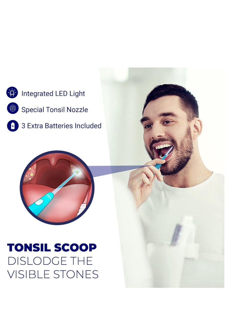 ORAVIX Tonsil Stone Remover - Tonsil Stone Removal Kit - Tonsillolith Remover Tool - Tonsil Cleaner - Fight Bad Breath - Tonsil Stone Removal Tool - Oral Irrigator - Tongue Scraper - 7 Pieces