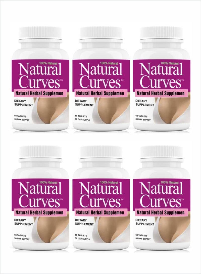 Natural Curves Natural Herbal Supplement 60 caps Pack of 6