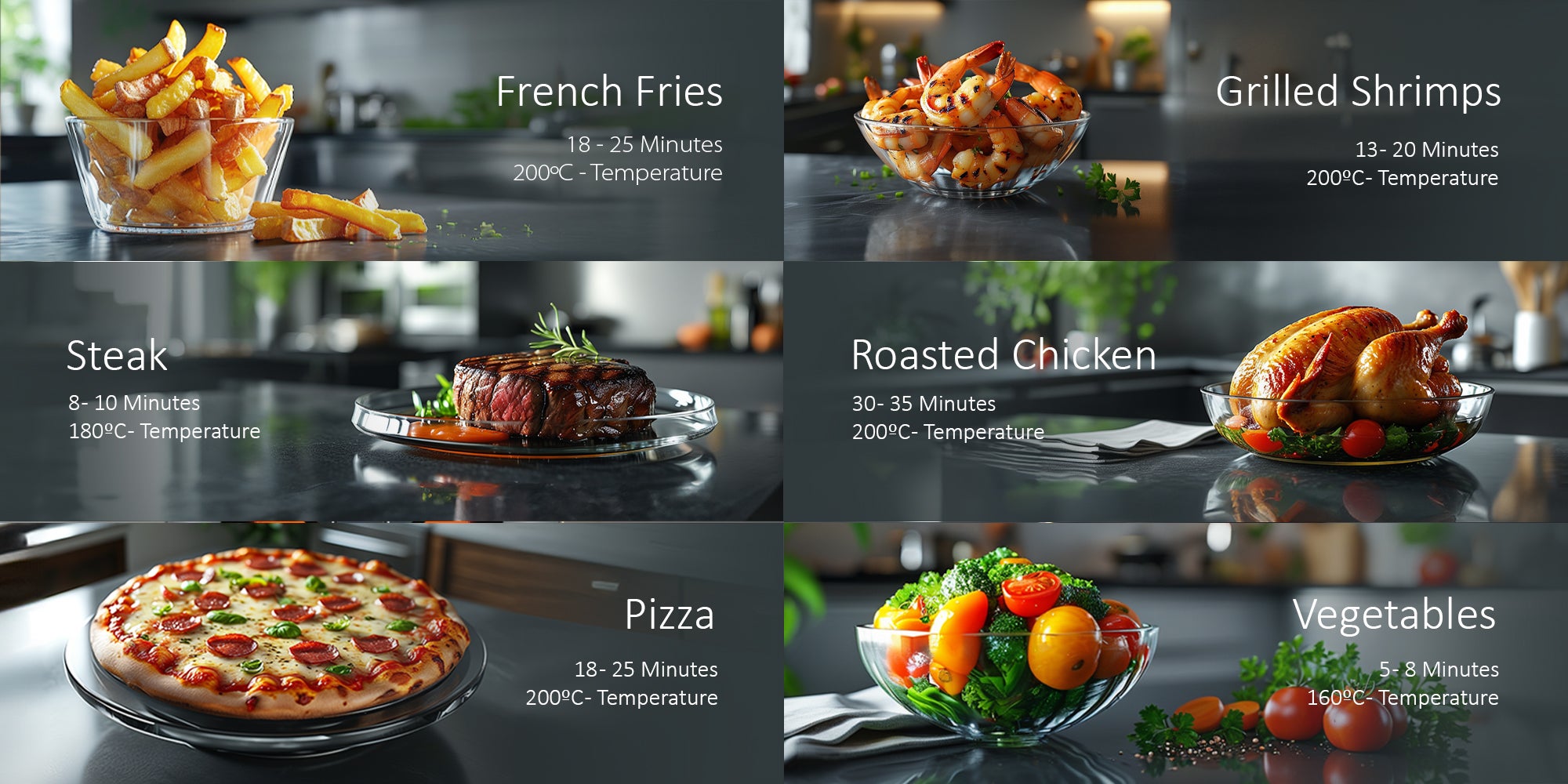 4.5L Air Fryer with 8 Preset Cooking Programs, Viewing Window, Timer and Temperature Control 4.5 L 1500 W NL-AF-4794-GY Grey