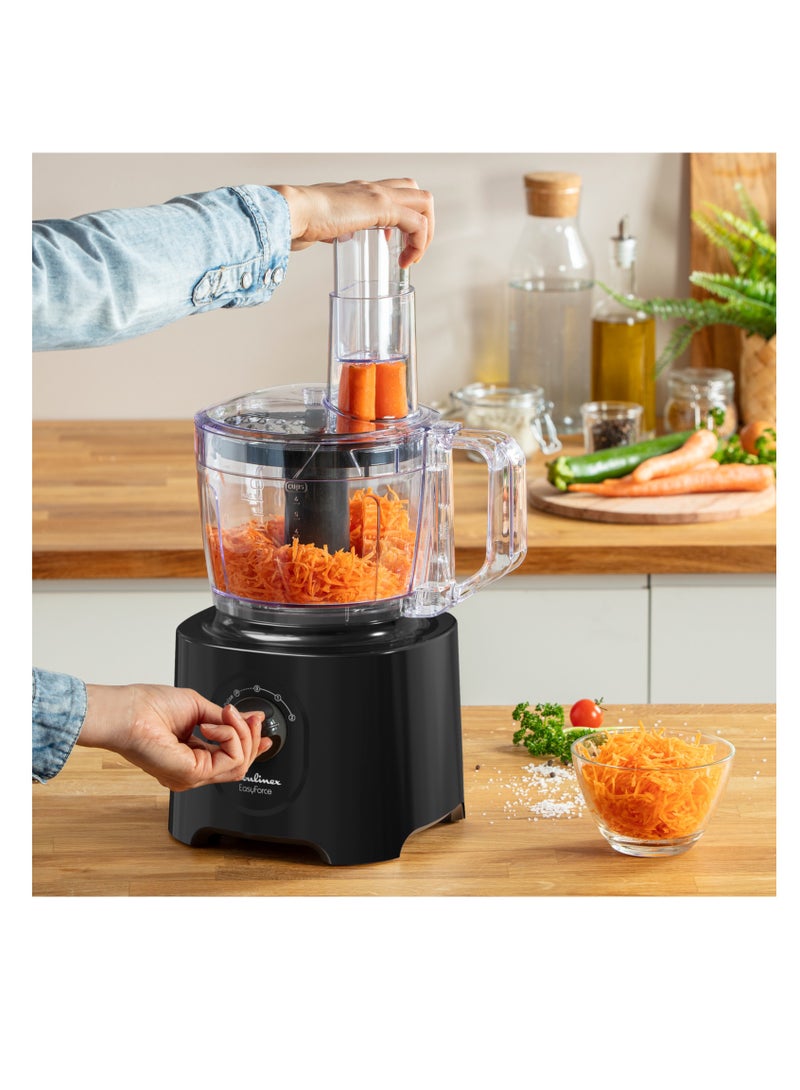 Food Processor | Easy Force 2.4 L Food Processor | 800 W| 6 Attachments | 25 Functions |Easy to Use | 2 Years Warranty 1.5 L 800 W FP247827 Black