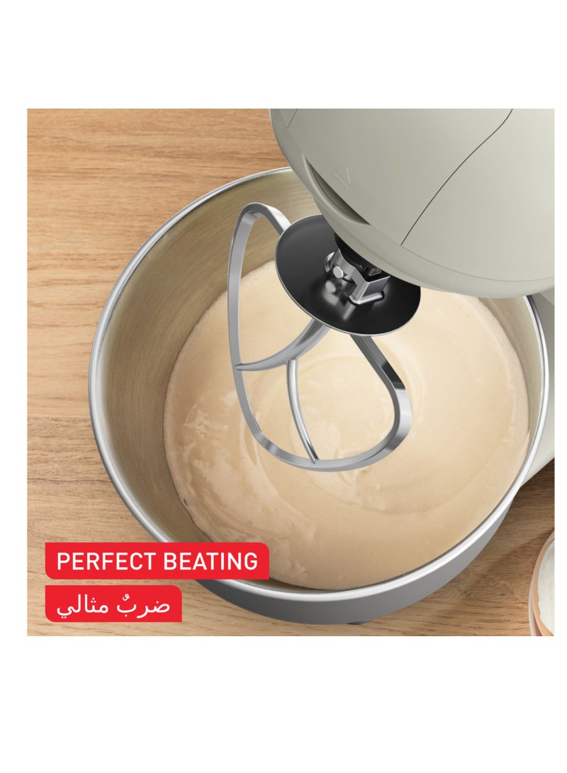Kitchen Machine | Bake Essential 4.8 L Stand Mixer | Baking Kit | Rise | 2 Years Warranty 800 W QA160127 White
