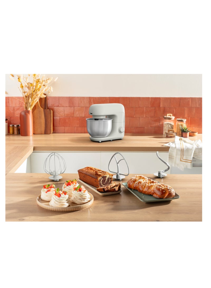 Kitchen Machine | Bake Essential 4.8 L Stand Mixer | Baking Kit | Rise | 2 Years Warranty 800 W QA160127 White