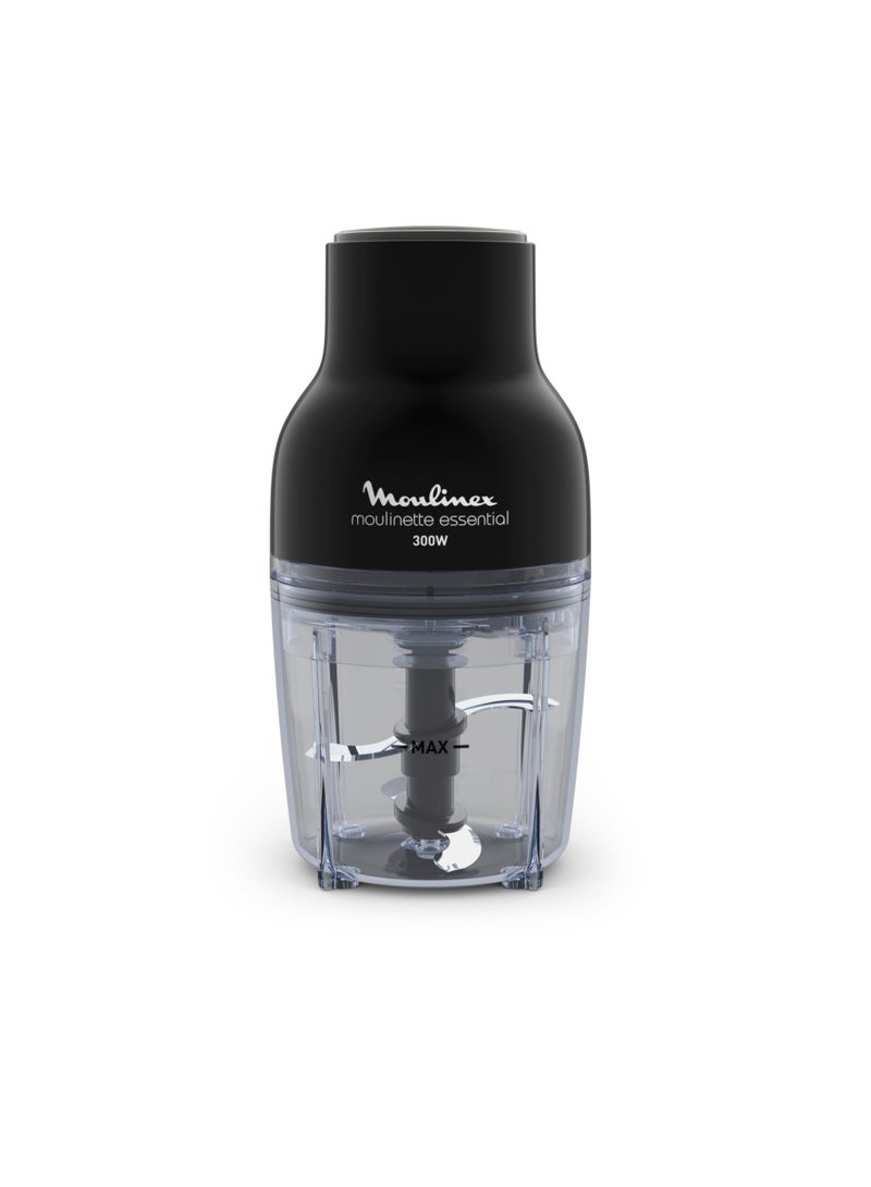 Multimoulinette Essential, 1 Speed, 4 S.S Blade, Additional Bowl 400ml 1.5 ml 300 W DJ520827 Black