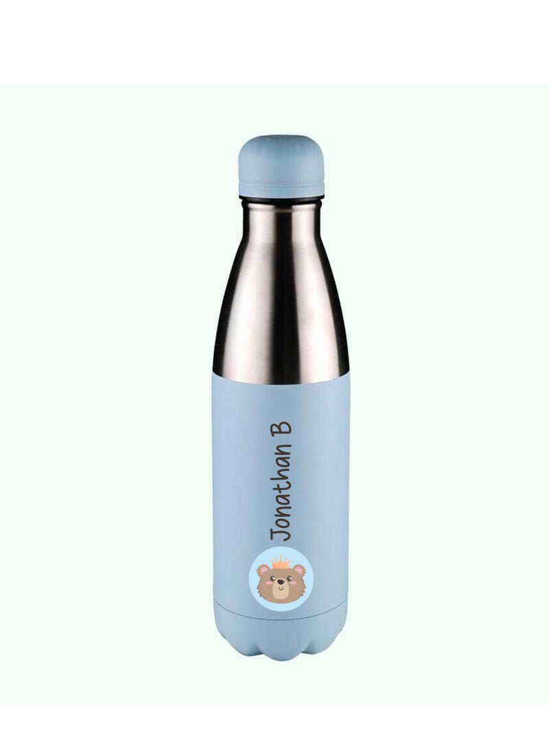 Personalised Bear Metal Insulated Drinks Bottle