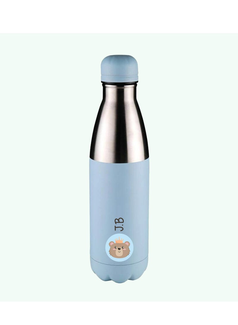 Personalised Bear Metal Insulated Drinks Bottle