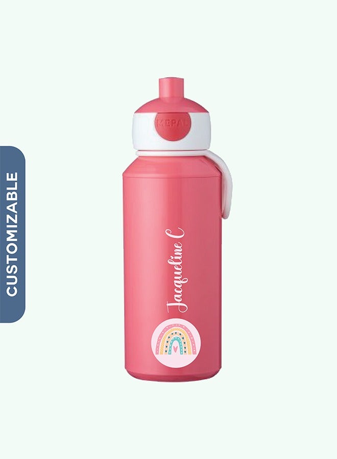 Drinking bottle pop-up Campus 400 ml - Pink Colour Personalised Bottle