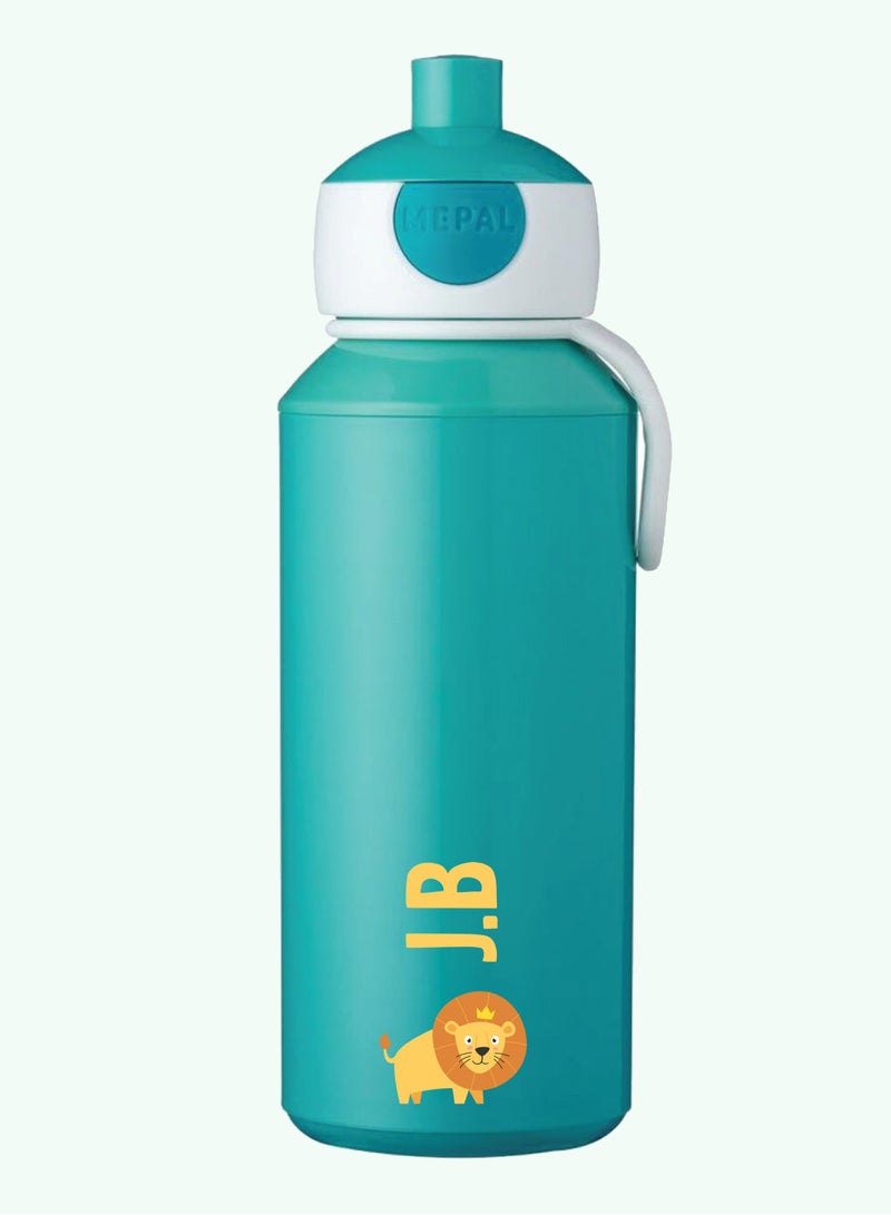 Personalised Drinking Water Bottle Pop-Up Campus 400 ml / 14 oz - Turquoise