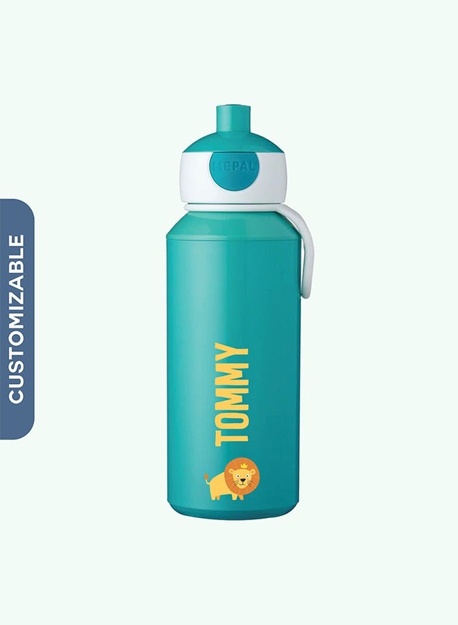Personalised Drinking Water Bottle Pop-Up Campus 400 ml / 14 oz - Turquoise