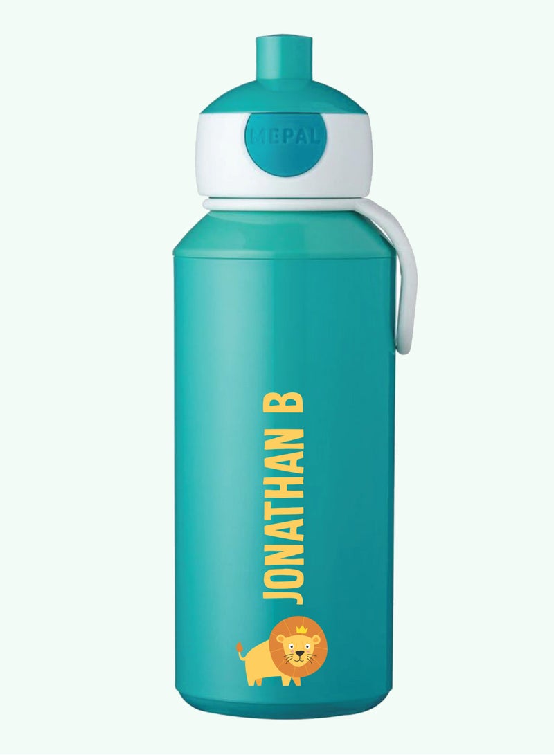 Personalised Drinking Water Bottle Pop-Up Campus 400 ml / 14 oz - Turquoise