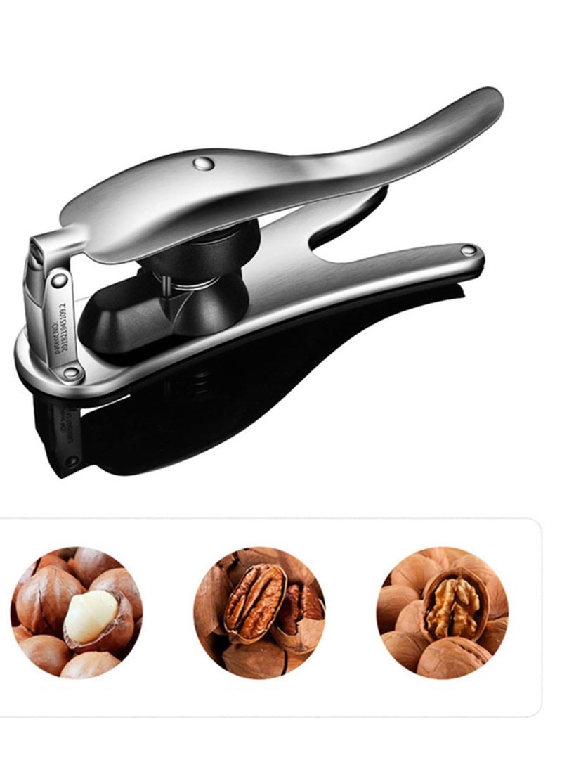 Versatile Stainless Steel Nut Cracker and Chestnut Cutter for Walnuts Pecans Macadamia Hazelnuts and More