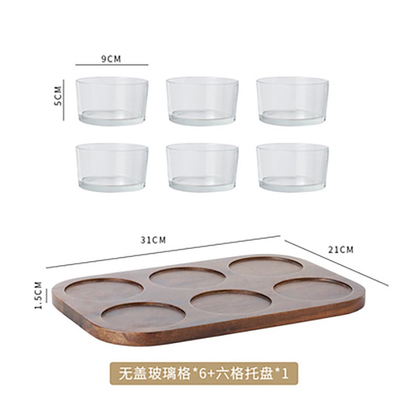 2023 New Creative Glass Fruit Plate with Lid for Living Room6 without cover 6 without cover