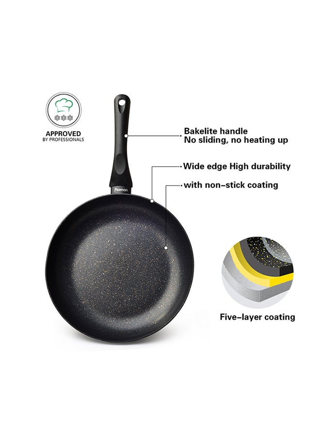 Frying Pan Aluminum And TouchStone Coating With Induction Bottom Promo Series Black 20x4cm