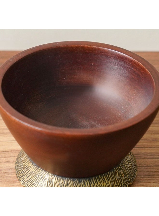 Ahsina Bowl Stylish and Functional Bowl for Serving and Display Food Dish Preserve Container Lightweight Bowl Brown 16X16X9Cm