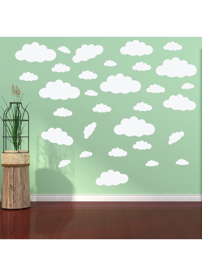 Jingbelus Big Clouds Wall Decals Removable Diy Large Vinyl Sticker Self Adhesive Wallpaper For Living Room Nursery Children Baby Kids Boys Girls Bedroom Decor Home Art Mural Dec