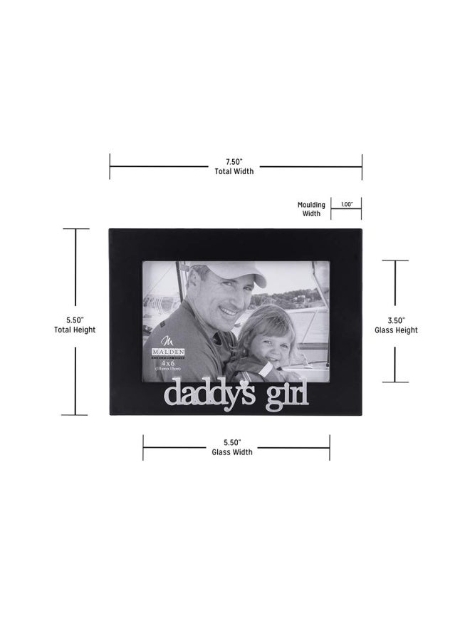 International Designs 4305-46 Daddy S Girl Expressions Picture Frame  4X6  Black