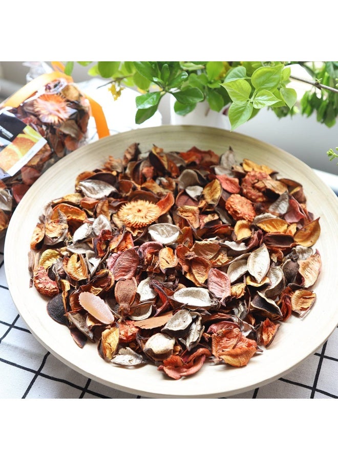 Potpourri Bags Orange Scented Potpourri Dried Flowers Fall Decorative Bowl Vase Filler Home Fragrance Sachet Petals Farmhouse  8.4Oz Citrus