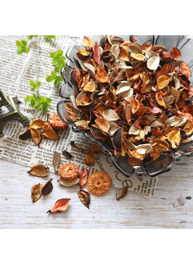 Potpourri Bags Orange Scented Potpourri Dried Flowers Fall Decorative Bowl Vase Filler Home Fragrance Sachet Petals Farmhouse  8.4Oz Citrus